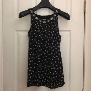 Diamond print dress tank